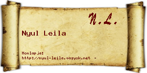 Nyul Leila névjegykártya